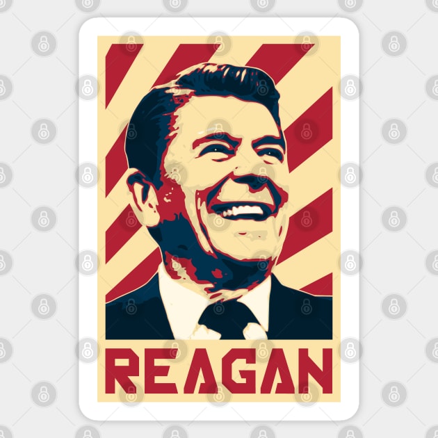 Ronald Reagan Retro Propaganda Sticker by Nerd_art